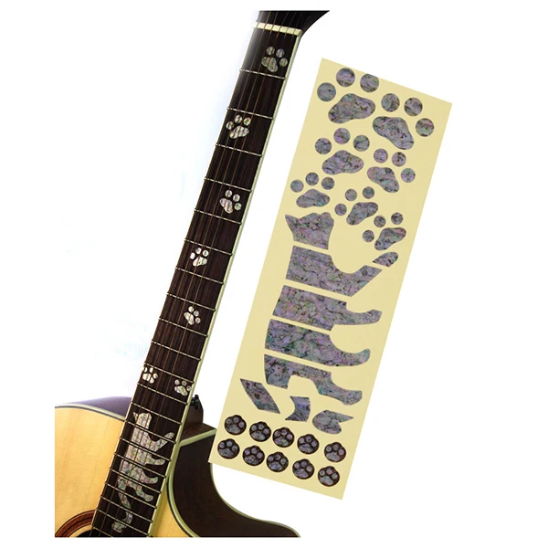

Ukulele - Concert Fret Markers Inlay Sticker Decal Cat Foot Print / Cat Paws