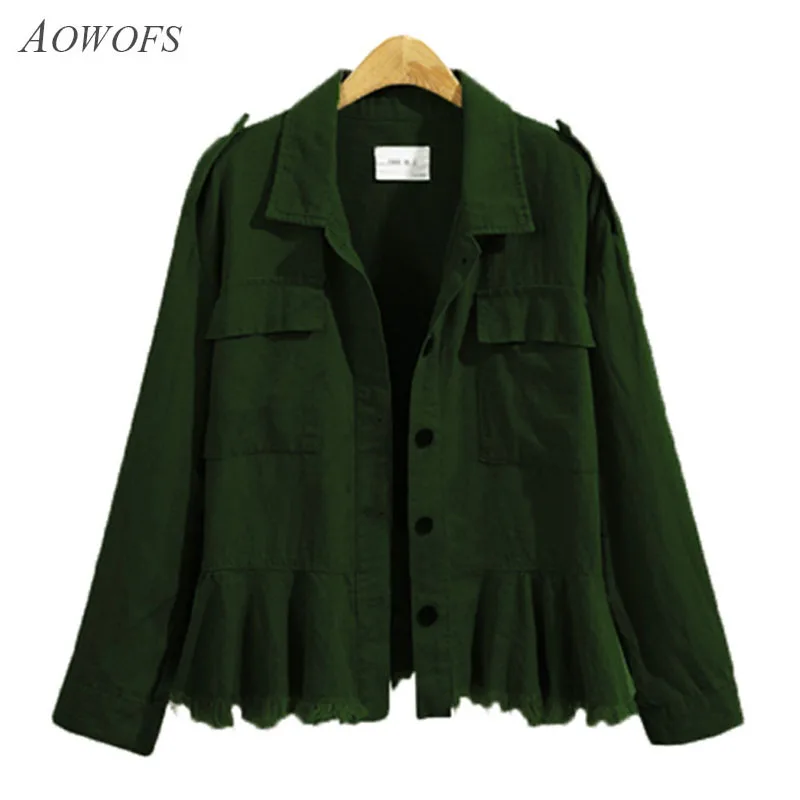 2018 Fashion Women Green Jackets Plus Size Slim Cotton Linen Long