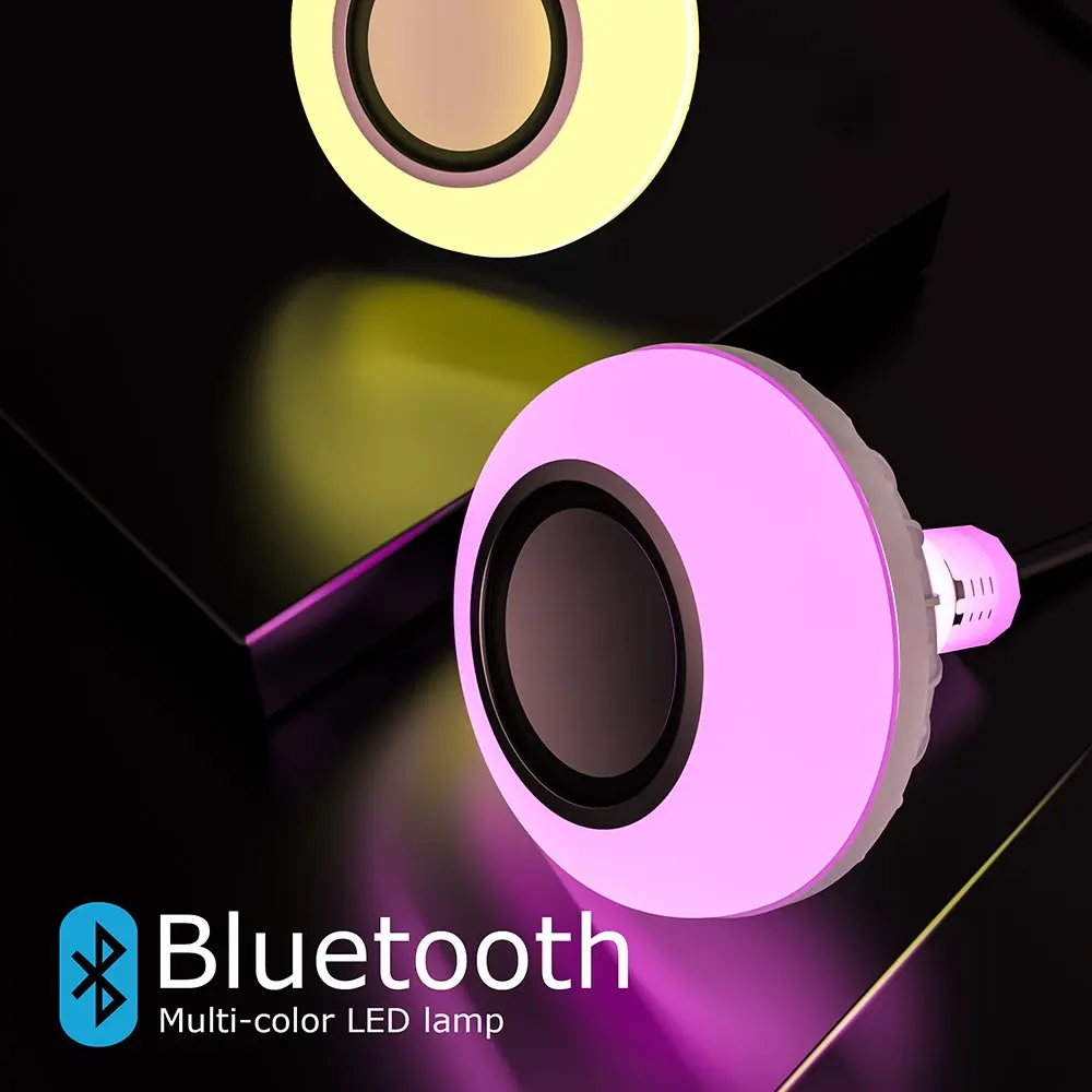 Умная RGB светодио дный лампа Беспроводная Bluetooth Колонка Лампа музыкальная