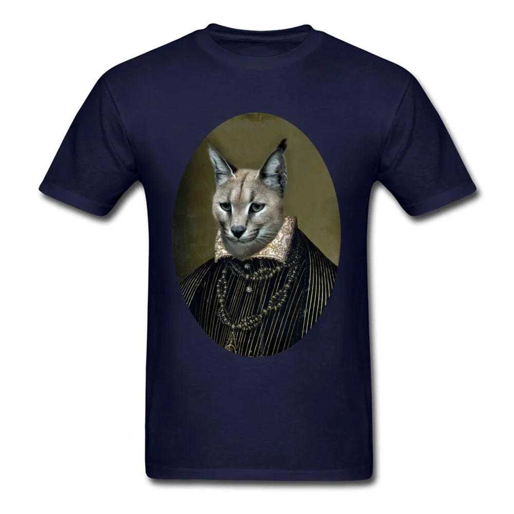 Cotton Fabric Men's Short Sleeve Henri Lynx T Shirts Simple Style Tops Shirts Company Printed Crewneck Tee-Shirt Henri Lynx navy