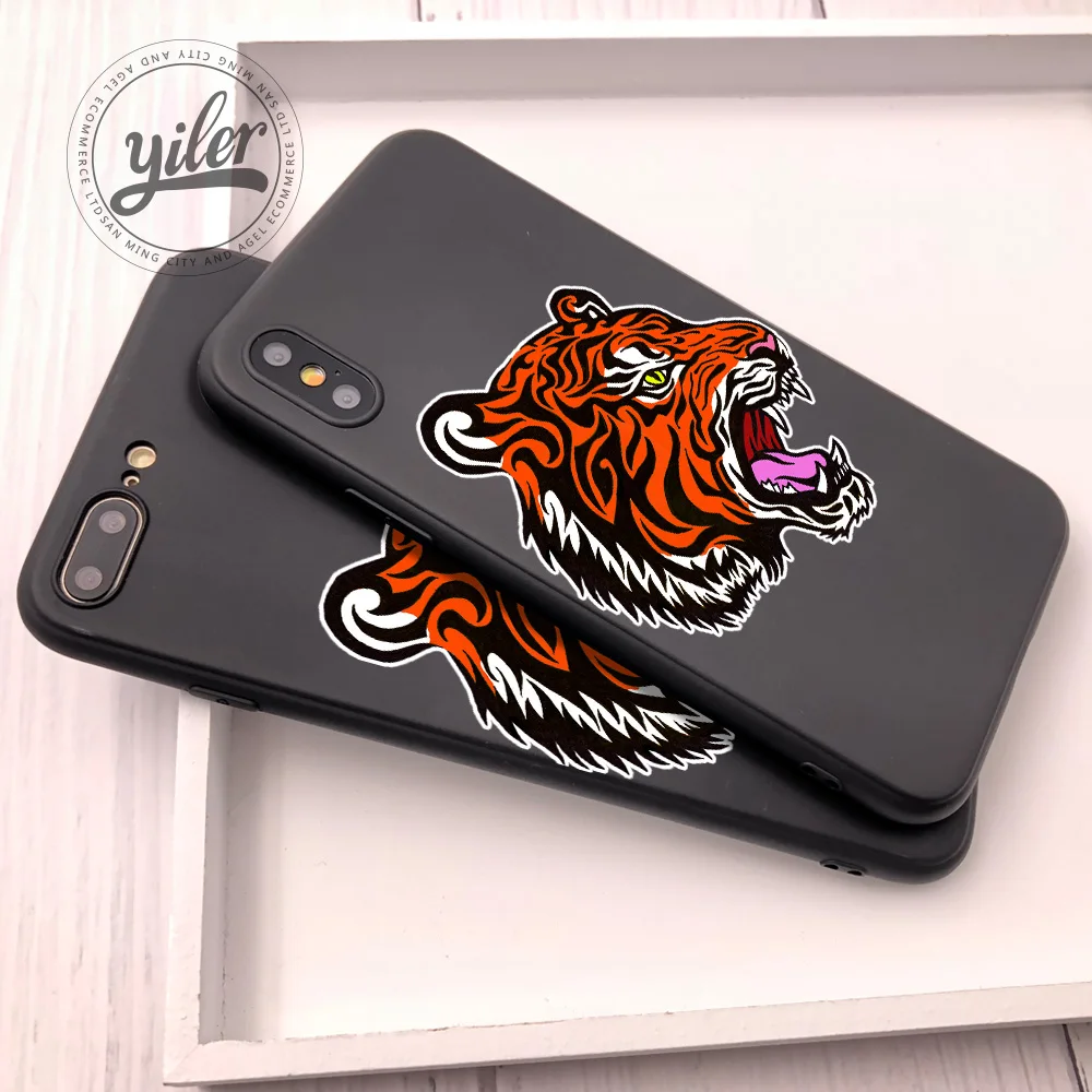 

Fashion Tiger Black Cat Cover for iPhone XS Max Case for iPhone XR Case for iPhone 7 Plus Case SE 5 SE 6S 7 8 Plus X Phone Cases