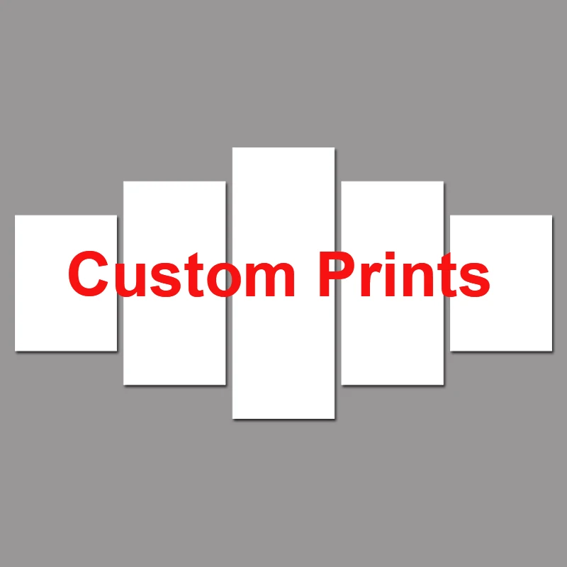 

Personalize Customized Prints Painting Custom Made Canvas Picture Frame 5 Panel Modular Home Decor