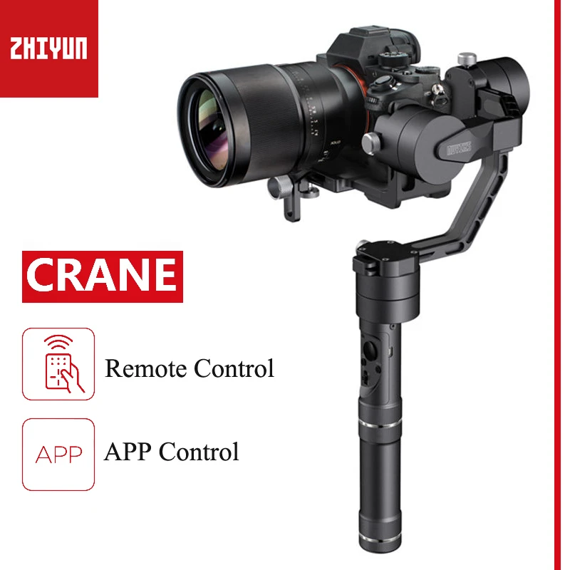 

Zhiyun Crane V2 3-axis Stabilizer Handheld Gimbal Load 1.8KG Wireless remote Dual handle for Mirrorless Camera DSLR