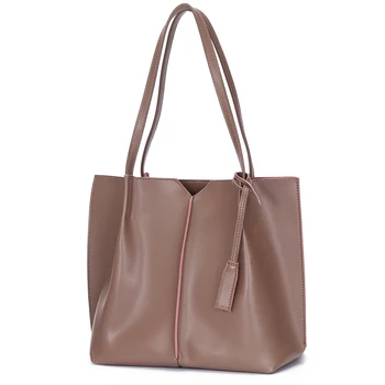 

2019 New Genuine Leather Bag Ladies Big Size Tote Women Messenger Handbags Female Designer Bag High Quality Shoulder Bag