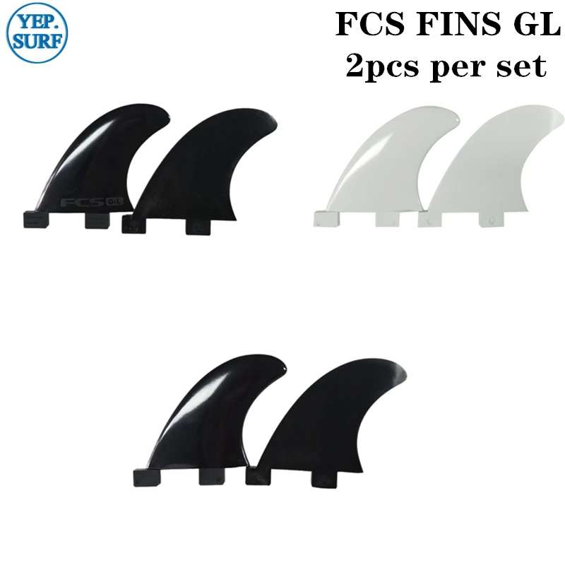 

Surfing Plastic Surfboard FCS Fins FCS GL Black/ White Fin 2 pcs per set