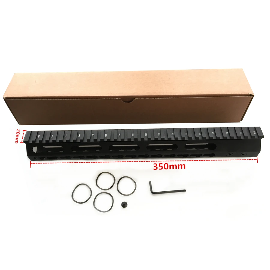 

FIRECLUB 13.5" Free Float NSR KeyMod Handguard Mount Bracket with Detachable Rail BLACK Barrel Nut For AR-15 M4 M16 Steel Nut
