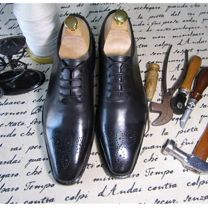 

SP07 - Free Shipping Custom Made Goodyear Craft Oxford Big Size Leather Shoes Color Black for Men -Accept Dropship/Wholesale