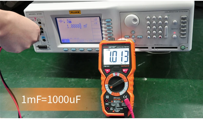 Цифровой мультиметр PEAKMETER PM18C True RMS AC/DC Измеритель сопротивления напряжения Емкость Частота Температура NCV тестер