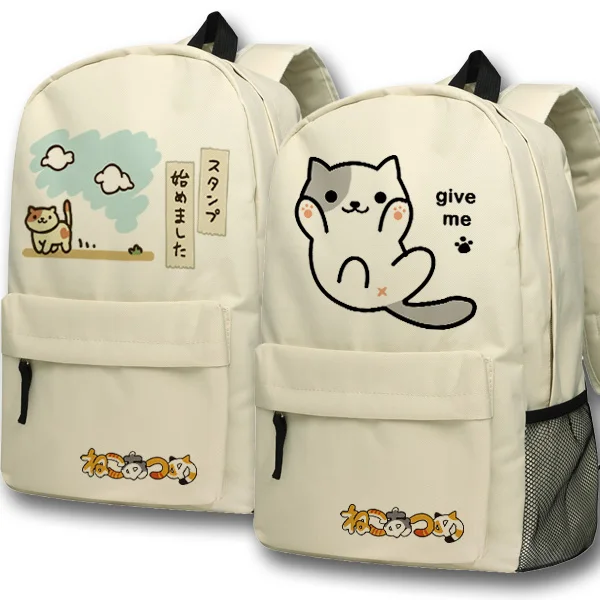 Cat backyard bag middle school student cute backpack shoulder bag female Korean college style wind