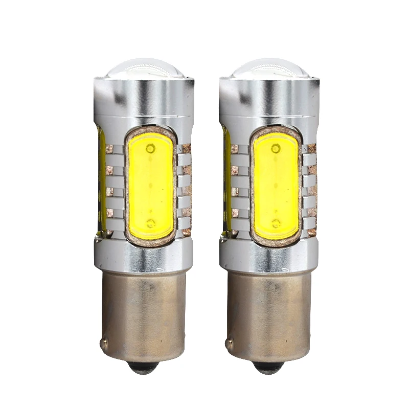 

SKYJOYCE 1 Pair 1156 BA15S P21W Auto Car LED Turn Signal Lights Backup Reverse Bulb White Yellow Red 7.5W 1156 LED 5 COB Light