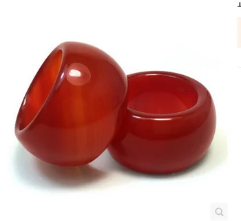 

Natural stone red increase finger ring finger chalcedony finger pull means fashion men and women models>>