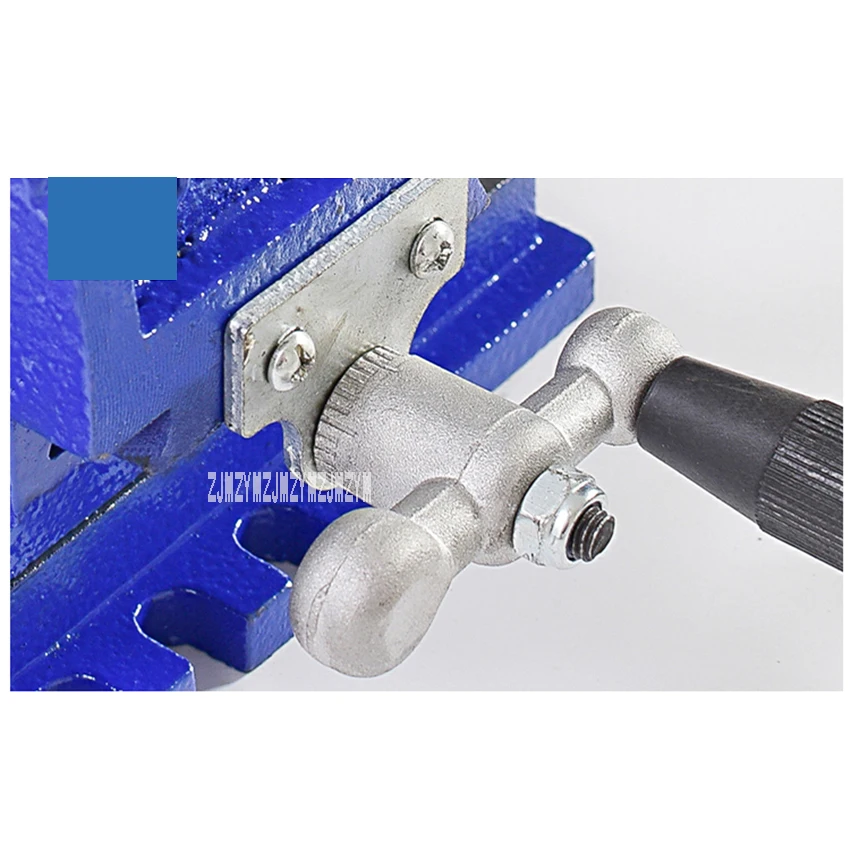 Cast Iron Bench Drill Operating Platform Flat Tongs Precision Heavy Duty Bench Vise Clamp Tool Two-Way Movement Plain Vice