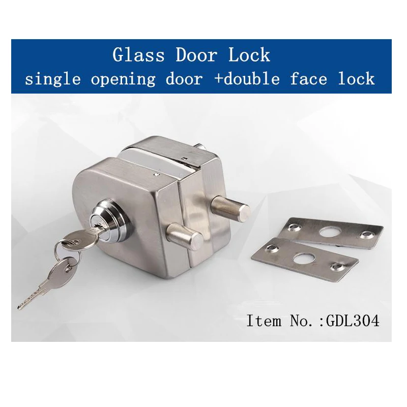 

BRASS CYLINDER BRASS KEY GLASS DOOR LOCK SUIT FOR SINGLE OPENING DOOR DOUBLE FACE LOCK