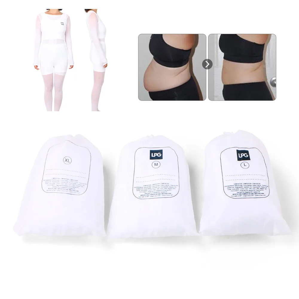 Вакуумный роликовый массажный костюм для похудения, белый костюм для похудения одежды, костюм для массажа тела 10 шт