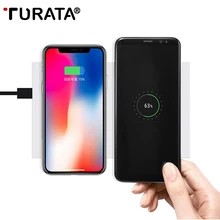 Turata QI Беспроводной Зарядное устройство Универсальный dual-зарядки Зарядное устройство для Samsung Galaxy S8/7/6/EDGE/ note5 Портативный Cargador Inalámbrico