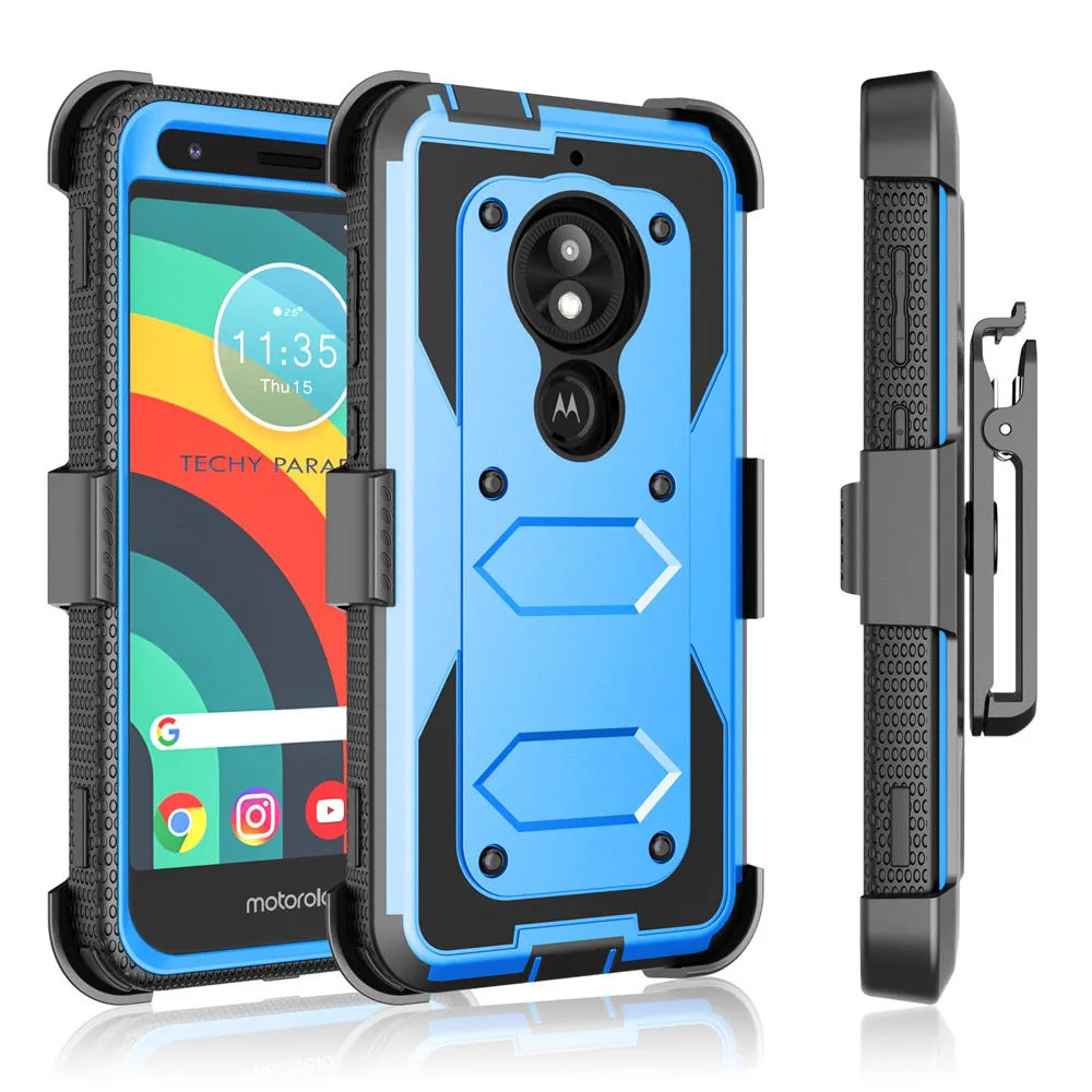 

For Motorola Moto E5 Play / Moto E5 Cruise Case Heavy Duty Hybrid Rugged Case With Belt Clip Holster Shockproof Hard Back Cover