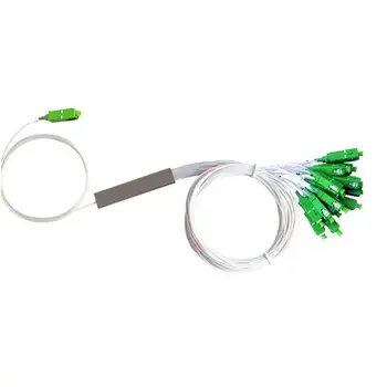 

50pcs FTTH Optical Splitter 1/16 SC/APC Blockless PLC Splitter Single Mode 900um including shipping cost