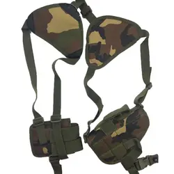 Регулируемый нейлоновый тактическая кобура плеча и кассеты Военная Униформа армейская пистолет подмышек Кобура наплечная