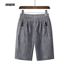 SHUJIN летние мужские шорты для бега с карманами на молнии, шорты для тренировок в тренажерном зале, мужской спортивный костюм для бега