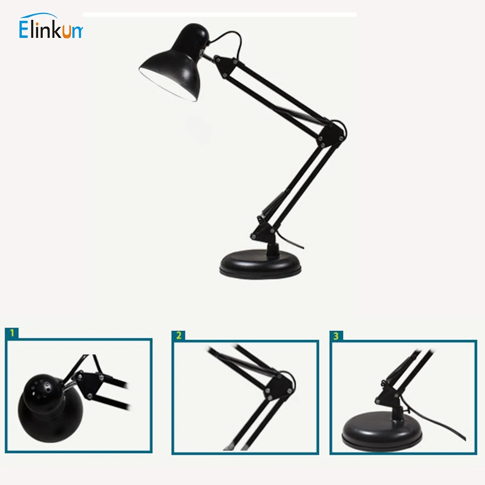 

LED Desk Lamp Replaceable LED E27 Bulb Lamp Desk Lamp Work Table Lamp In Bedroom Study