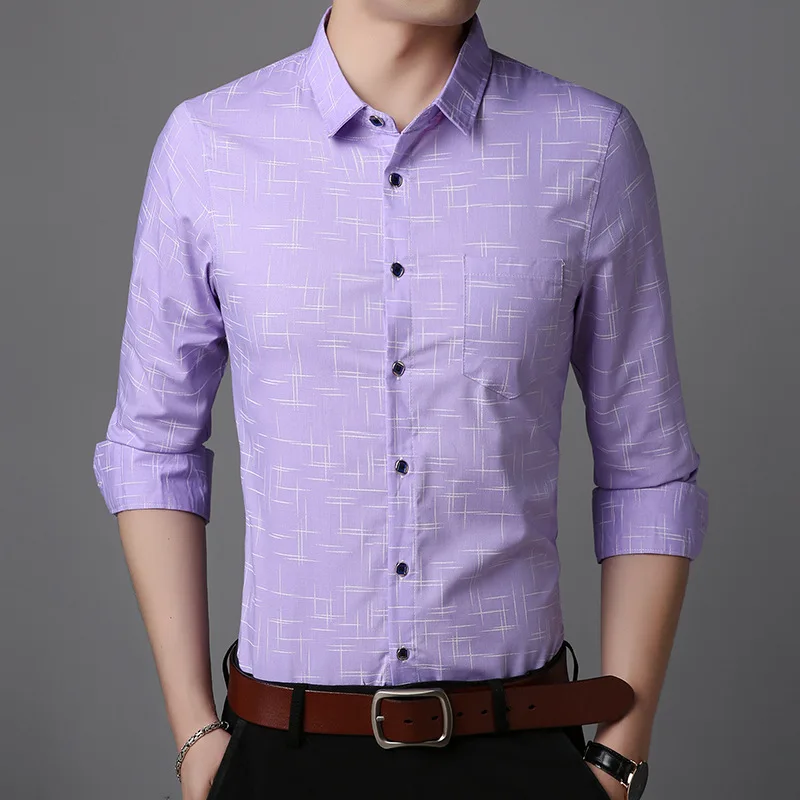 

Thoshine Brand Spring Autumn Men Shirts Smart Casual Style Male Fashion Full Long Sleeve Shirt Breathable Camisa Brand Clothing