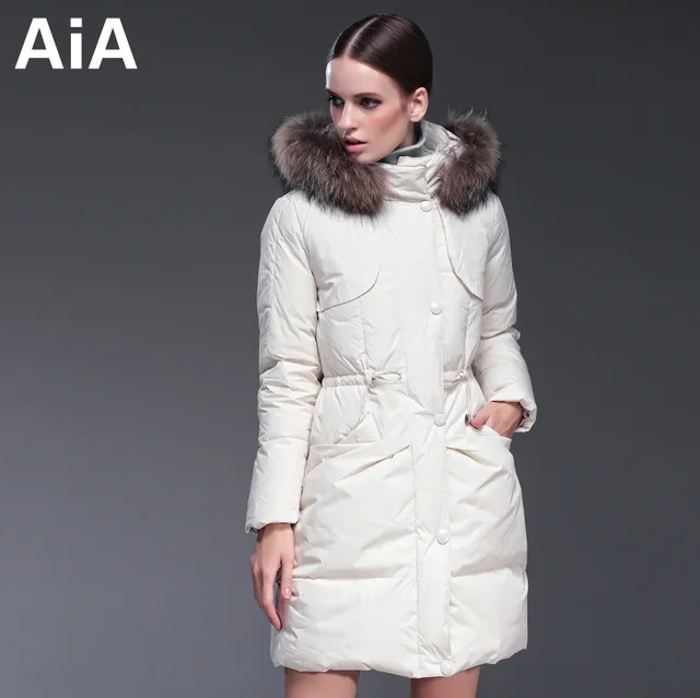 Cheap 2016 new hot winter Thicken Warm woman Down jacket Coat Parkas Outerwear Hooded Raccoon Fur collar Slim long plus size Luxury