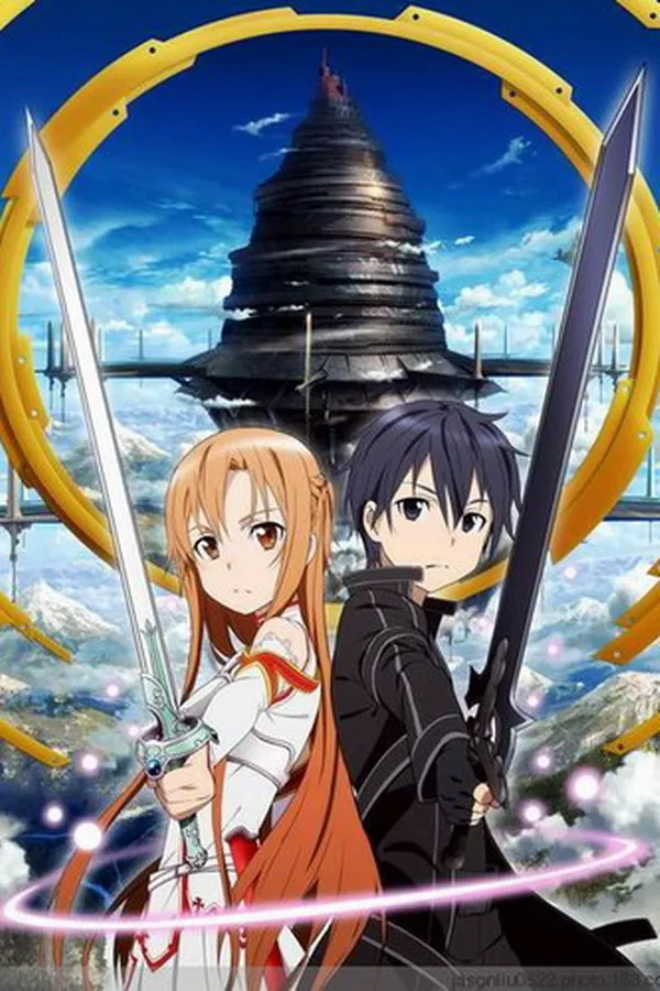 Sword Art Online Anime Kirito & Asuna 45*30CM Wall Scroll Poster #32834