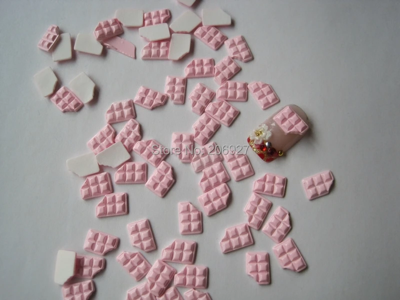 

RC72-2 30pcs Cute Chocolate Shape Nail Resin Decoration Outlooking
