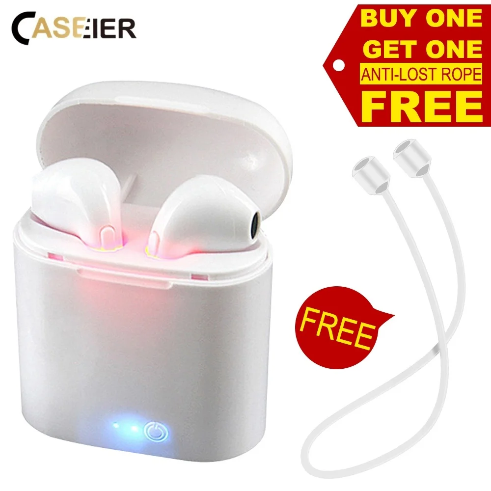 

KISSCASE i7s TWS Mini Wireless Bluetooth Earphones Sport Headsets With Charging Box Mic For all Smart Phone Bluetooth Earphones