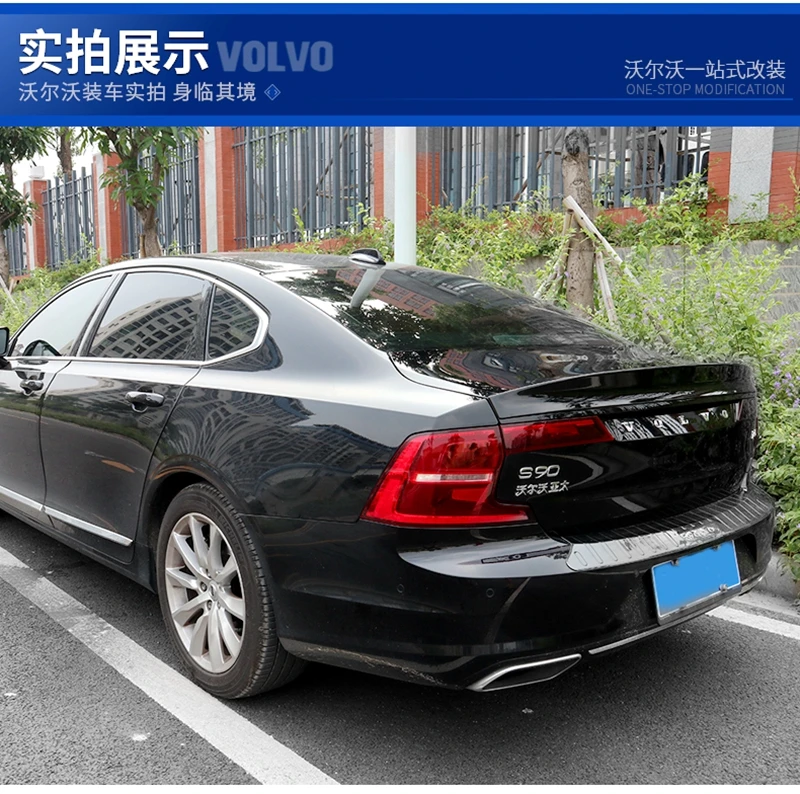 Для Volvo S90, спойлер, абс материал, заднее крыло, грунтовка, цвет, задний спойлер для Volvo S90, s90l, S90L, спойлер