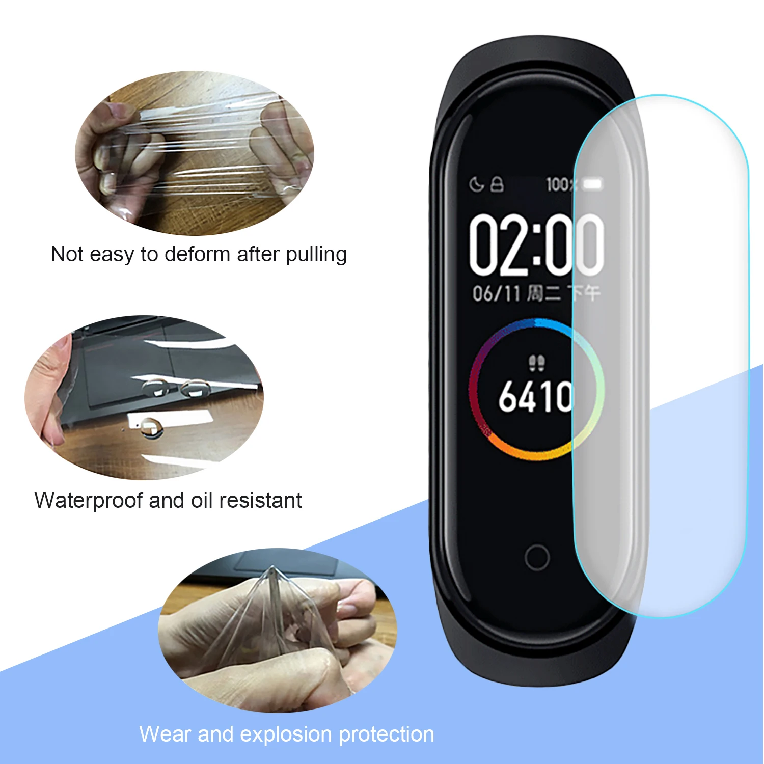 

Gosear 10PCS HD Scratchproof TPU Full Coverage Screen Protectors Films for Xiaomi Mi Band 4 Smart Bracelet Accessories