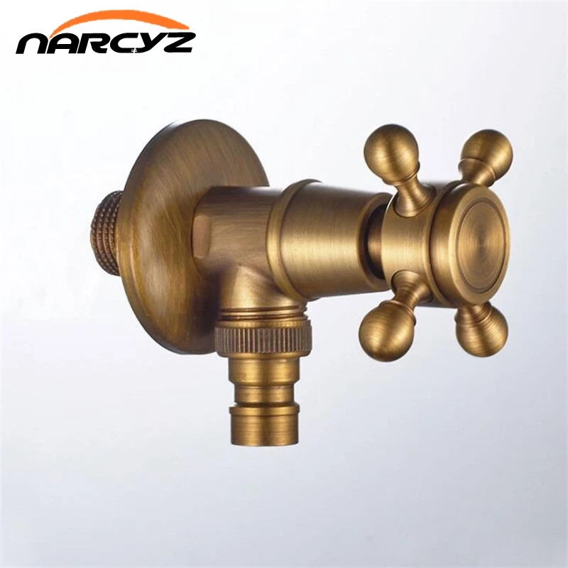 Copper simple antique washing machine faucet bronze cold faucet 4