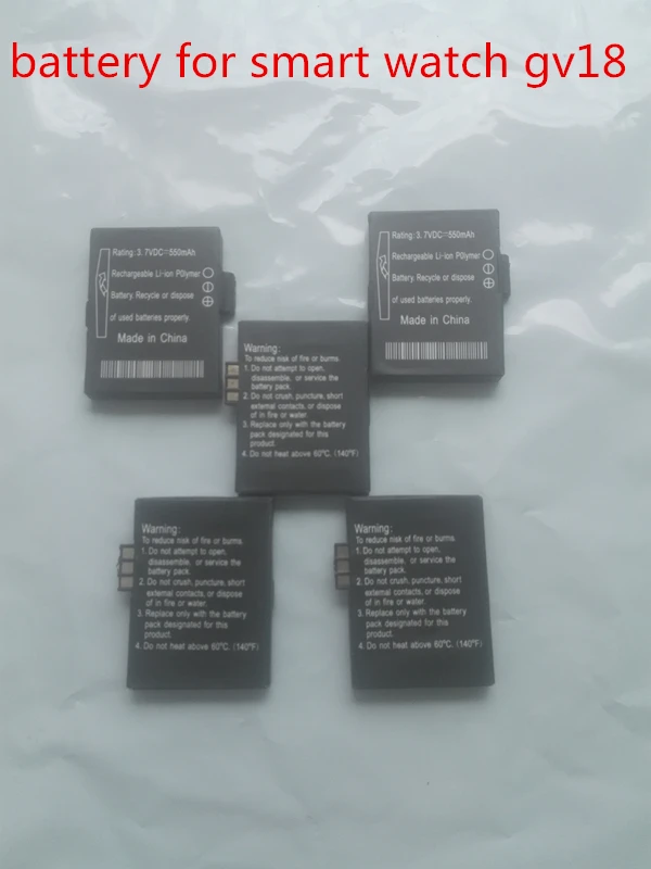 Original Rechargeable Liion Battery For Smart Watch Gv18 Smart Watch