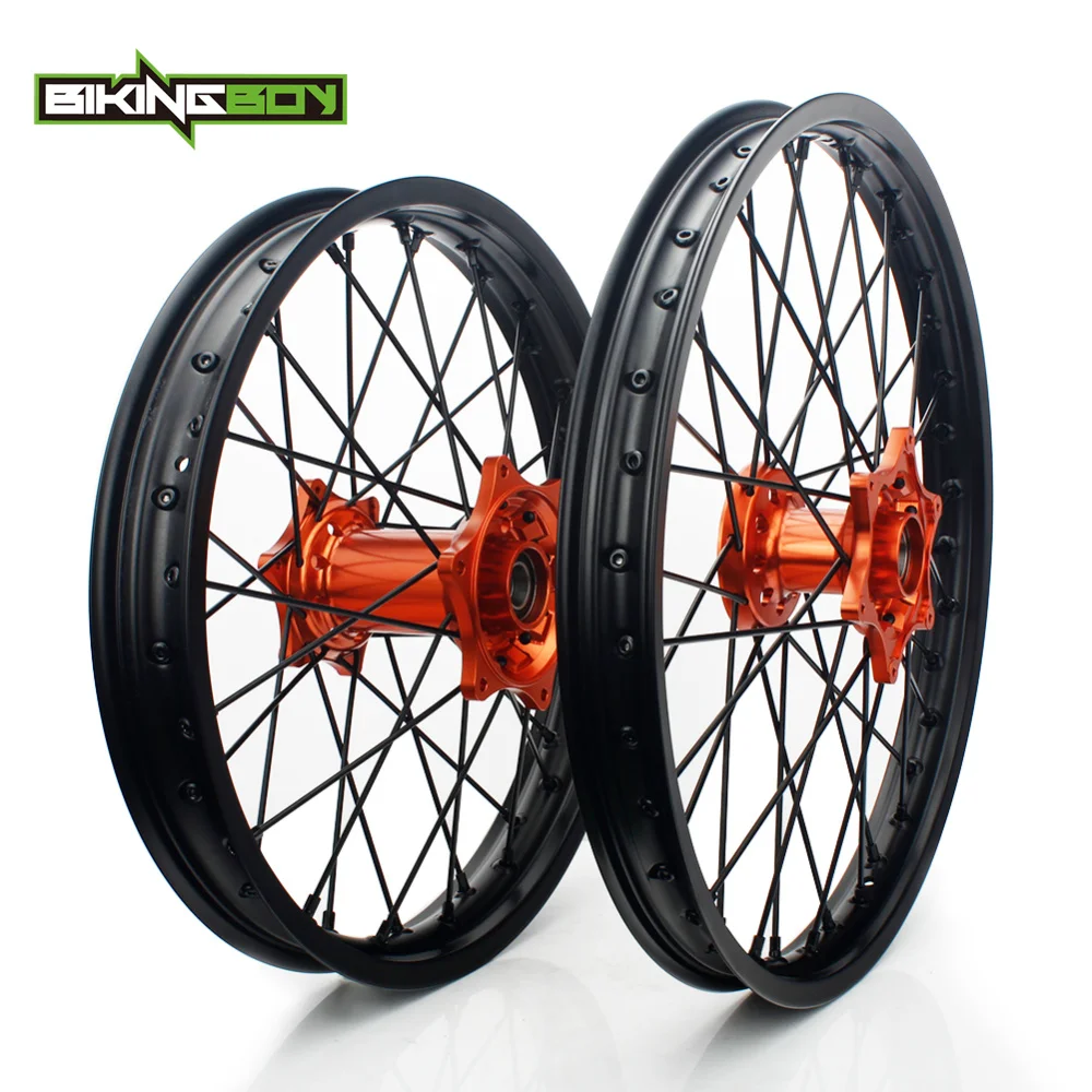 BIKINGBOY 21 "19" 36 отверстиями спереди и сзади MX обода колеса с ЧПУ центр для KTM SX F MXC