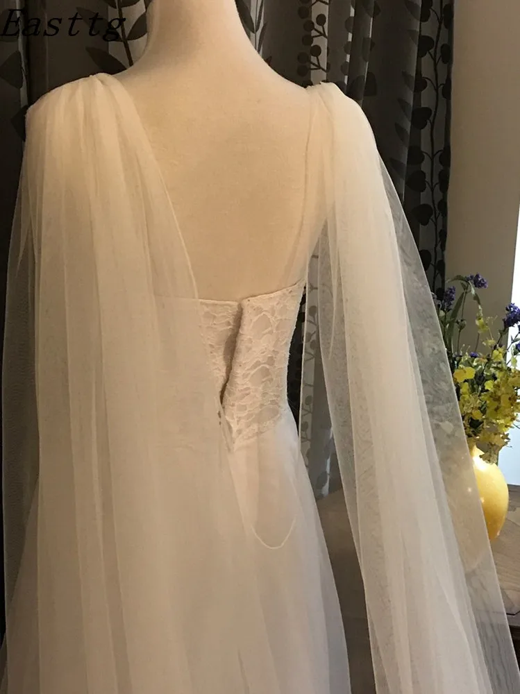 Cape Veil White/Ivory Lace 108"W x 120" (3 meter) Cathedral Long Wedding Bridal Cloak Shawl Lace Trim Wedding Accessories wedding shawl