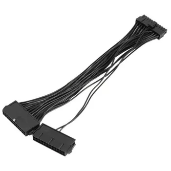 

PSU Power Supply 24 pin ATX Motherboard Adapter Connector Cables Dual