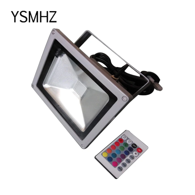 YSMHZ 10W RGB LED FloodLight Colorful Remote Control Outdoor Waterproof