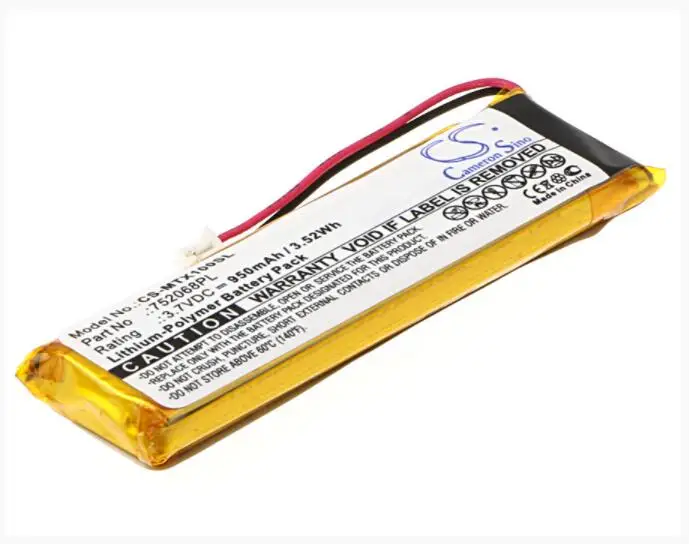 Аккумулятор Cameron Sino 950 мАч для модели MIDLAND BTFM BTNext BTX1 BTX2 артикул 752068PL беспроводная