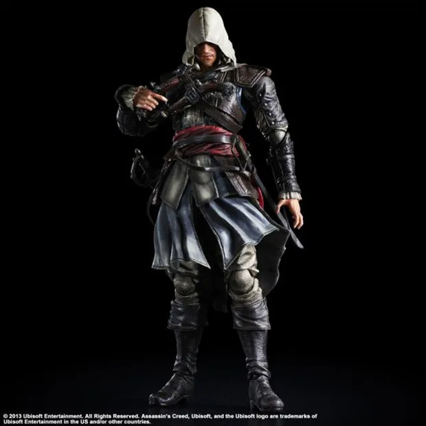28 см Creed Iv Black Flag 4 Play Arts Kai Edward James Kenway ПВХ фигурка коллекция украшения игрушки кукла