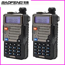 PTT Bao Feng Pofung Uv 5re рация 2 шт радио Baofeng для Talky Walky 2 двухсторонний радиосканер Ham Baofeng Uv-5re 5 Вт