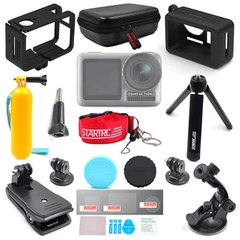 

HOBBYINRC 2019 New Suction Cup Protection Frame Storage Bag Expansion Tripod Adapter Kit for DJI OSMO Action Sports Cameras