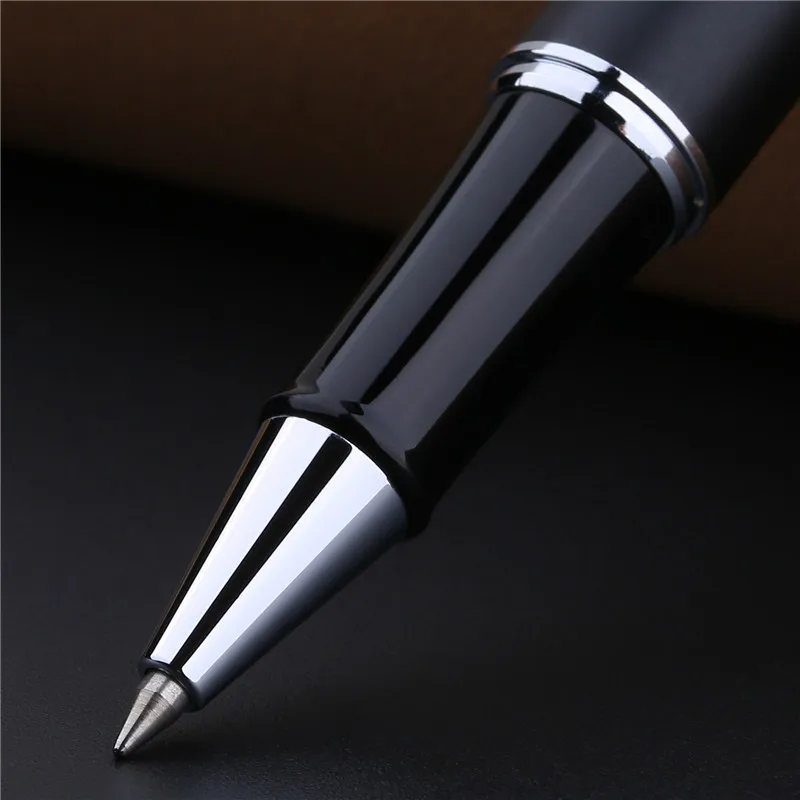 Высокое качество Пикассо Pimio серебряный зажим Матовый Черный Ручка-роллер 0,5 мм черные чернила вывеска ручки с высококачественной коробкой Рождественский подарок