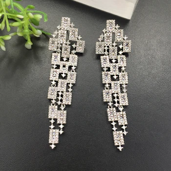 

Lanyika Fashion Jewelry Luxury Distinctive Modern Earrings Zircon Micro Plated Wedding Banquet Daily Birthday Trendy Best Gift