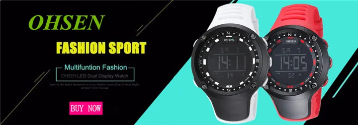 OHSEN Брендовые спортивные цифровые кварцевые наручные часы для мальчиков, Детские Водонепроницаемые наручные часы с силиконовым ремешком 30 м, серебристый модный светодиодный часы для детей, подарки