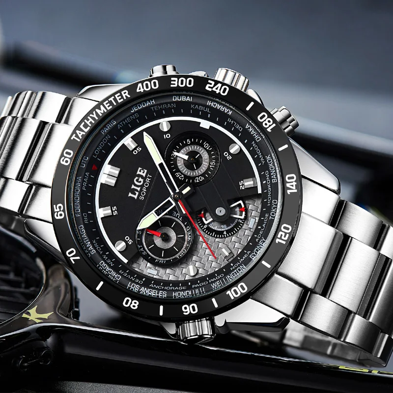 2017 Fashion Luxury Brand LIGE Chronograph Men Sports Watches Waterproof Full Steel Casual Quartz Men's Watch Relogio Masculino 2017 Fashion Luxury Brand LIGE Chronograph Men Sports Watches Waterproof Full Steel Casual Quartz Men's Watch Relogio Masculino