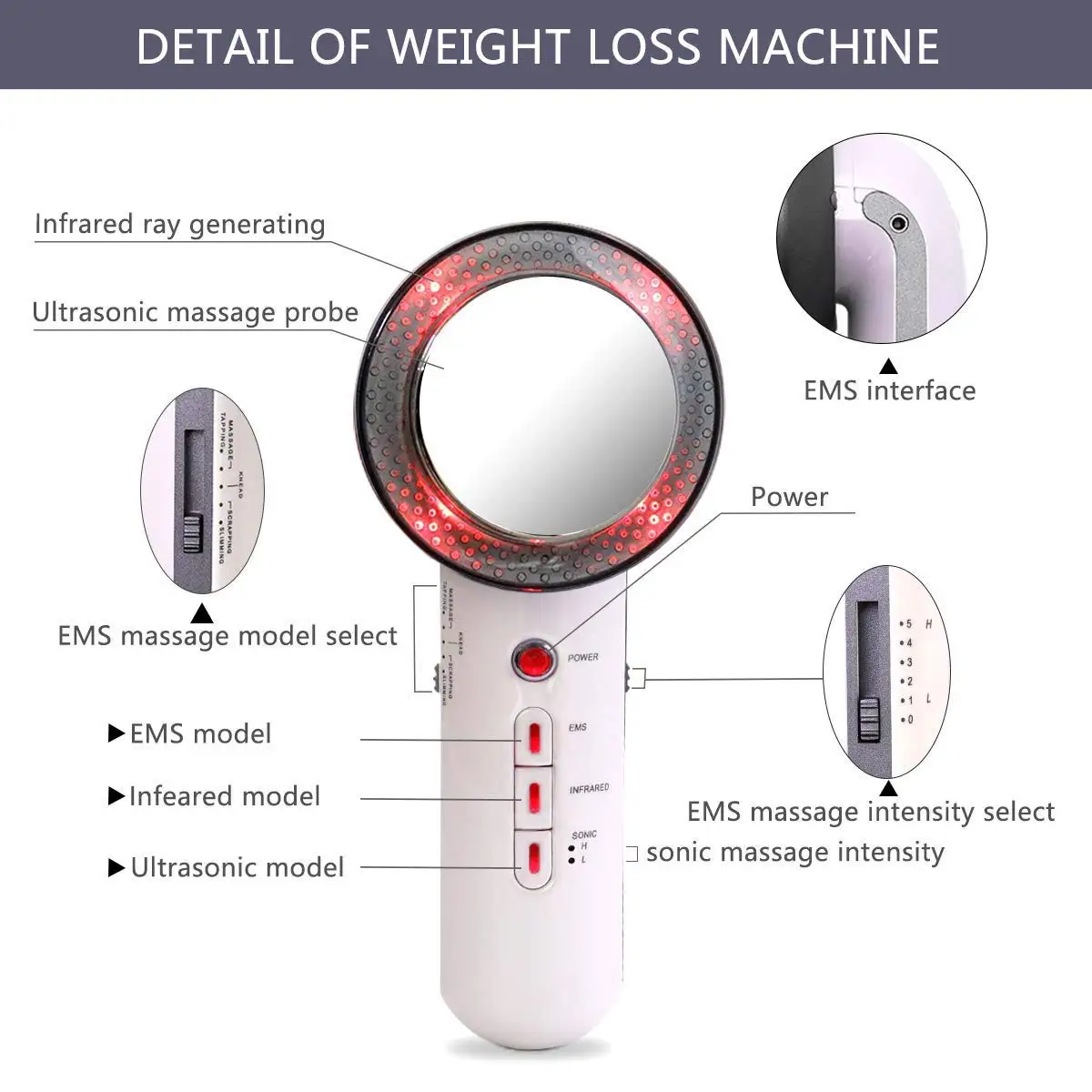 Queimador de Gordura 3 em 1 Face Lifting Infravermelho Ultra-sônico Corpo Dispositivo Massageador Ultra-som Emagrecimento Cavitação Rosto Beleza Máquina Ems 12 ultra-sônico corpo dispositivo massageador ultra-som emagrecimento queimador