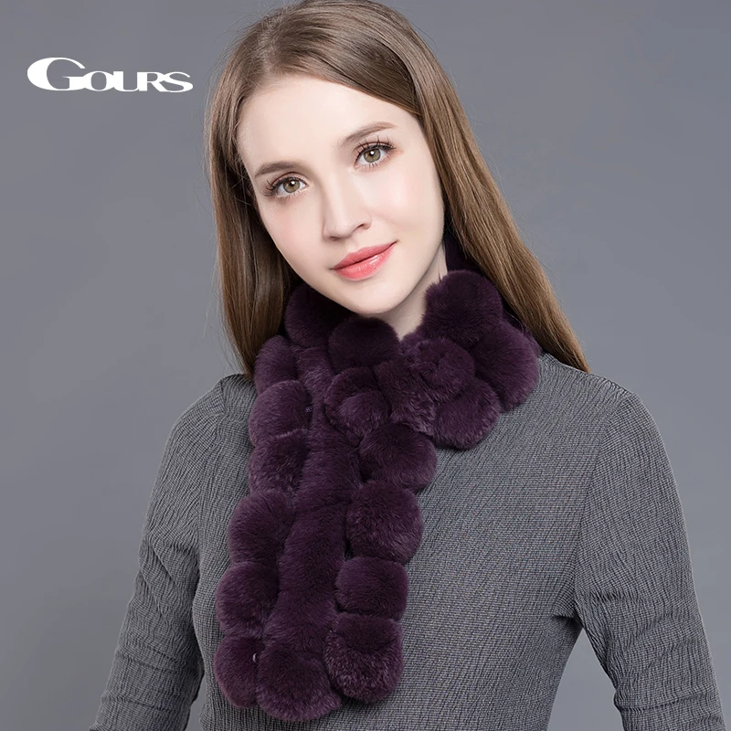 Buy Gours Women's Real Fur Scarf High Quality Luxury