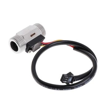 

G1/2" OD20.5mm thread 1~30L/MIN Hall effect water liquid Stainless steel flow sensor meter