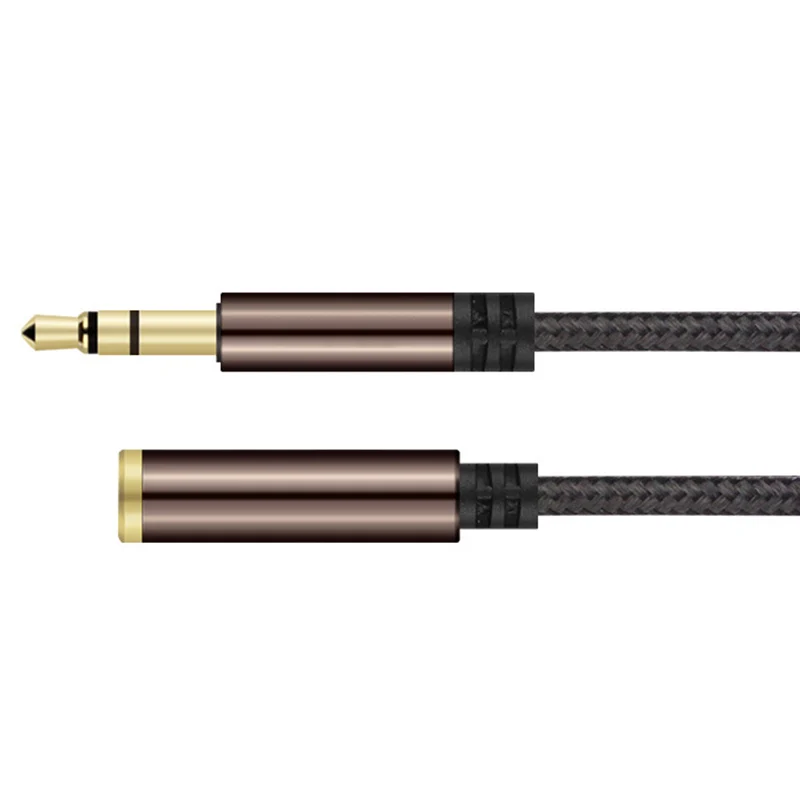 Goedkoop 1 m 1.5 m 2 m 3 m Jack 3.5 Audio Kabel 3.5mm Man vrouw aux Kabel Vergulde voor iPhone MP3 MP4 Auto Hoofdtelefoon Speaker
