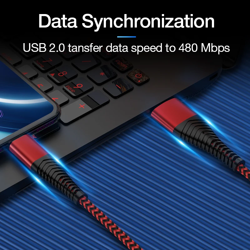 Кабель Micro USB posugear 2 4 А кабель для быстрой зарядки и передачи данных нейлоновый